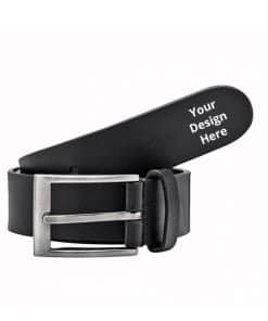 Buy Black Free Size Autolock Urban Leather Belt | Custom Printed Own Design | Stylish Buckle Belt For Men