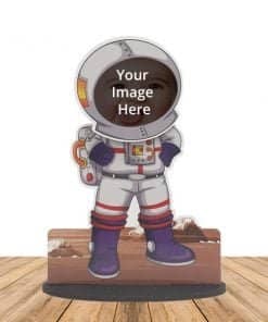 Buy Custom Spacesuit Wooden Cutout Caricture | Own Photo Printed Multicolor | Gift For Loves Ones
