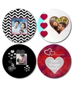 Buy Love Design DIY Photo Circle Coasters | Custom Own Printable Unique | Gift For Loves Ones