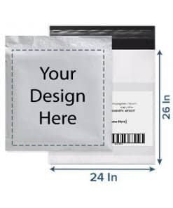 Buy 24 By 26 Inc C Adhesive Strip Courier Bag | Own Design Printed Tamper Proof | Delivery Bags For Courier