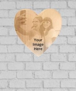 Own Self Photo Heart Engraved Wood Frame