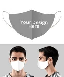 Buy Plain Fit Custom Printed Reusable Face Mask | Own Design Comfortable Breathable | 100% Protected Cotton Mask (Copy)