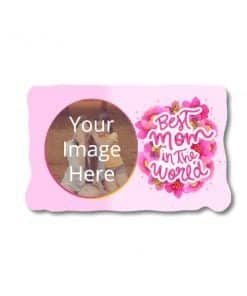 Buy World Best Mom Fridge Photo Magnet | Personalized Own Design Printed | Stickers For Refrigerator Door