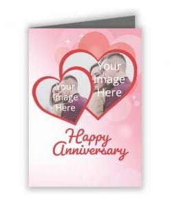 Heart Shape Anniversary Photo Greeting Card