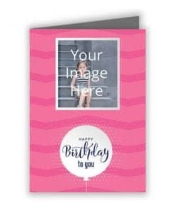 Birthday Wave D Photo Printed Greeting Card