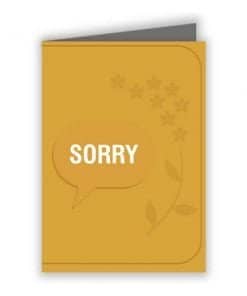 Printed Sorry Photo Design Greeting Card