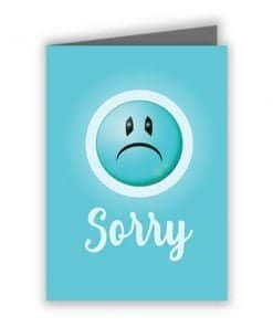 Emoji Sorry D Photo Printed Greeting Card