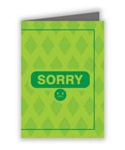 Pattern Sorry D Photo Printed Greeting Card