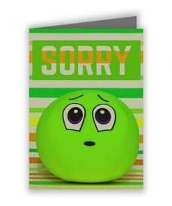 Ball Sorry D Photo Printed Greeting Card