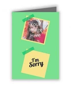 Girl Sorry Photo Printed D Greeting Card