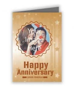 Anniversary D Photo Printed Greeting Card