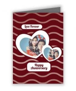 Love Shape Anniversary Photo Greeting Card