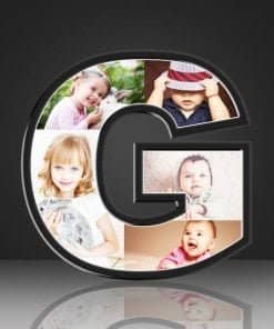 Buy G Alphabet Backlit 7 Color LED Photo Lamp | Customized Own Design Table Frame | Best for Product, Advertising, Notice Board Display