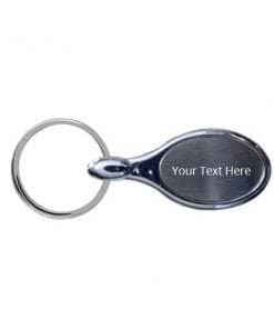 Buy Oval Shape 2 Side Engraved Metal Keychain | Own Design Personalized Printed | Key Ring For Car Bike Gifting