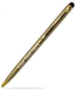 Buy Slim Full Gold Custom Metal Pen | Engraved Name A Design On Body | Gift For Writing Love Ones (Copy)