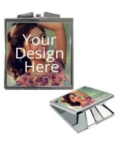 Buy Square Shaped Custom Photo Printed Mirror | Own Design Pocket Makeup | Portable Gift For Loves Ones
