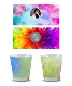 Buy Abstract Design Photo Printed Shot Glasses | Create Your Own Personalized | Initial Gift Set For Loves Ones