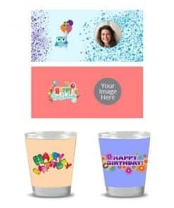 Buy Birthday Design Photo Printed Shot Glasses | Create Your Own Personalized | Initial Gift Set For Loves Ones