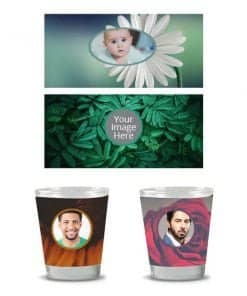 Buy Nature Design Photo Printed Shot Glasses | Create Your Own Personalized | Initial Gift Set For Loves Ones