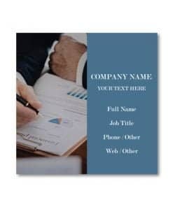 Buy Company Info C Digital Smart Visiting Card | Own Design Square Plain/Blank | Card for Home Office use