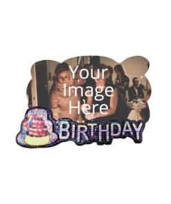 Buy Happy Birthday Shape Desi Wood Photo Frames | Customized Own Photo Printed | Best Gift For Loves Ones