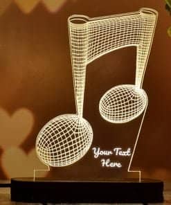 Buy Music Design Wood Table LED Photo Frames | Customized Own Photo Printed | Best Gift For Loves Ones