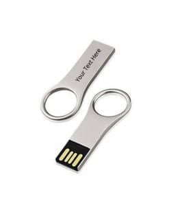 Custom Circle Metal Logo Printed USB Pen Drive