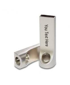 Custom Light Silver Metal Logo USB Drive