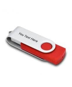 Custom Red Swivel Metal Logo USB Pen Drive