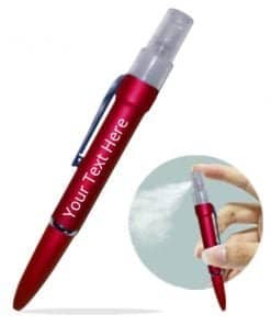 Design Red Sanitizer Spray Custom Metal Pen