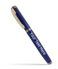 Buy Royal Blue Custom Metal Pen | Engraved Name A Design On Body | Gift For Writing Love Ones