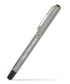 Engraved Design Light Grey Custom Metal Pen